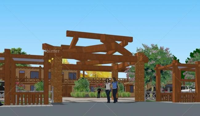 Sketchup办公模型|土木建筑研究所，办公建筑，现代风格