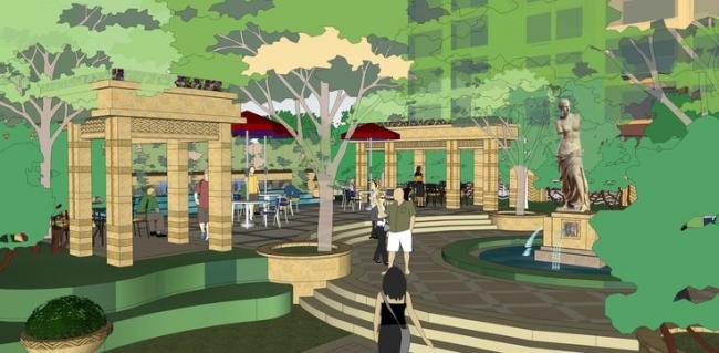 Sketchup综合体模型|高层商业综合体，广场规划，现代风格