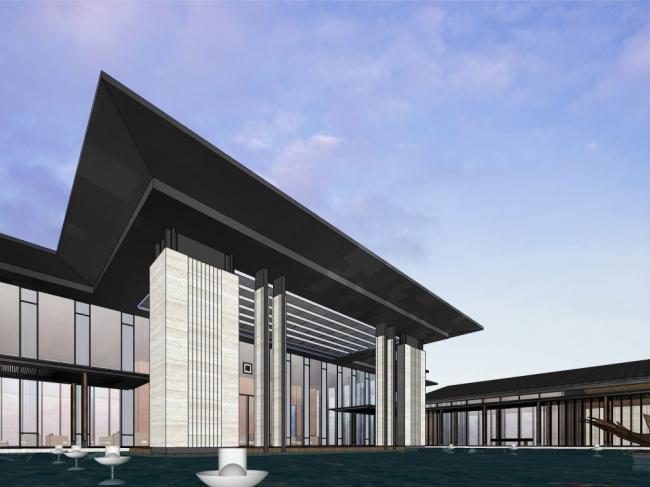 Sketchup商业模型|售楼处，新中式风格