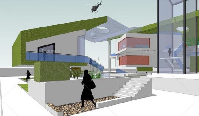 Sketchup学校模型|幼儿园，学校，教育建筑，现代风格