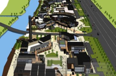 Sketchup商业模型|滨河商业街，现代风格-BIM建筑网