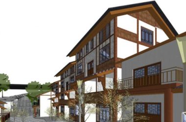 Sketchup酒店模型|民族风吊脚楼，酒店建筑群，商业建筑，山地，新中式风格-BIM建筑网