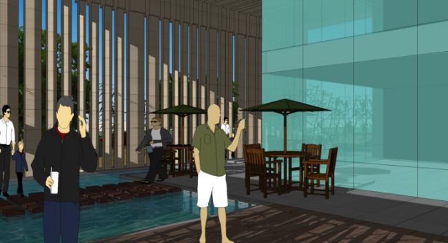 Sketchup商业模型|北京豪宅项目，万柳书院售楼处，会所，现代风格