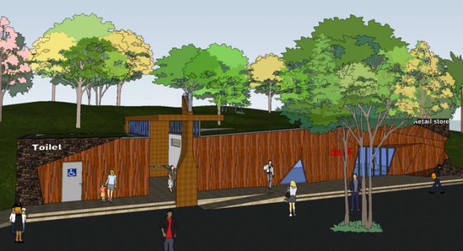 Sketchup小品模型|公园，零售商业，公共卫生间，现代风格