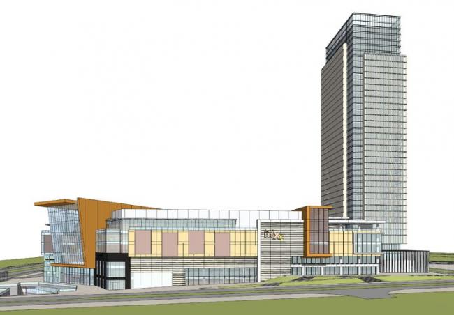 Sketchup综合体模型|华润南宁万象城，商业综合体，办公，多层高层混合，现代风格