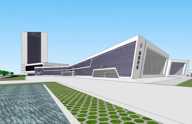 Sketchup车站路桥|多层高层混合，汽车站，现代风格，酒店办公，交通建筑