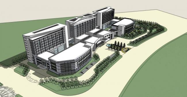 Sketchup医院模型|医院， 小高层，医疗建筑，现代风格