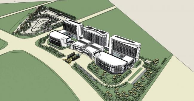 Sketchup医院模型|医院， 小高层，医疗建筑，现代风格