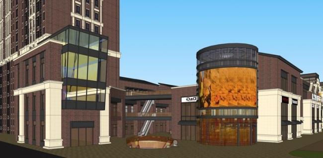 Sketchup综合体模型|高层住宅，酒店，欧式风格，底层商业，大型商业综合体