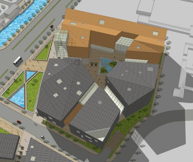 Sketchup商业模型|商业街，现代风格