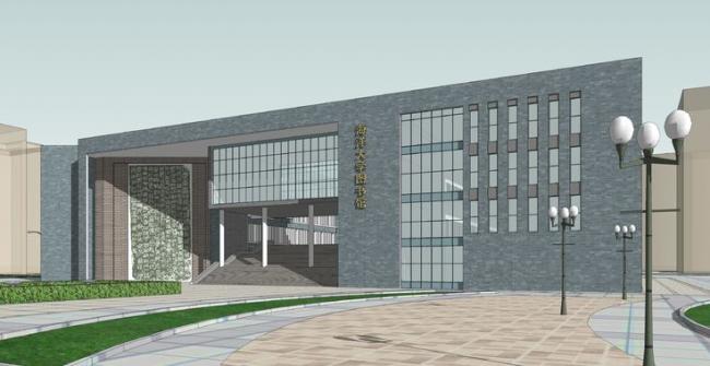 Sketchup文化模型|大学图书馆，文化建筑，现代风格
