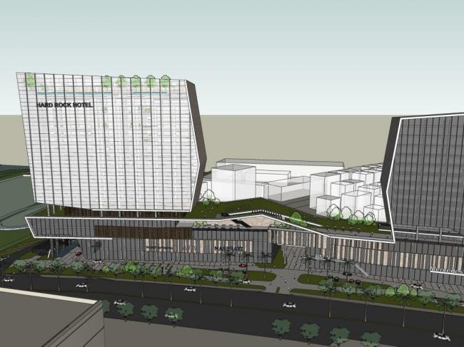 Sketchup综合体模型|多层高层混合，商业综合体，现代风格