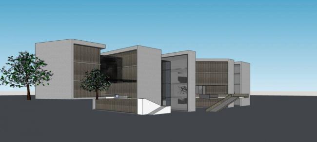 Sketchup文化模型|多层博物馆，文化建筑，现代风格