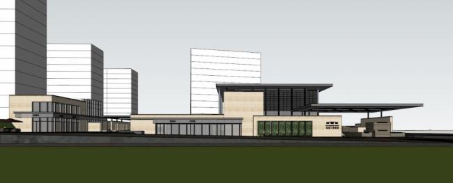 Sketchup商业模型|多层售楼处，商业建筑，现代风格