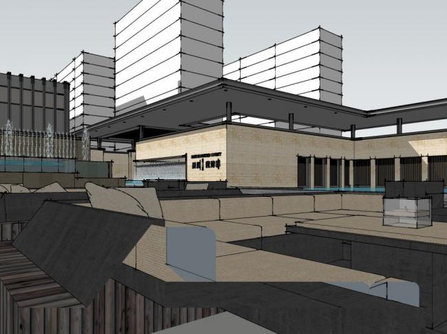 Sketchup商业模型|多层售楼处，商业建筑，现代风格