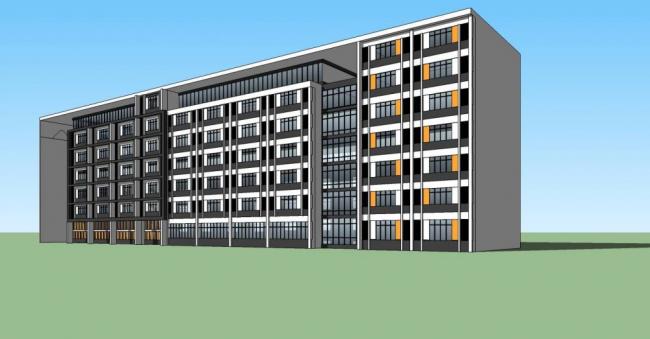 Sketchup医院模型|多层医院，住院楼，医疗建筑，现代风格