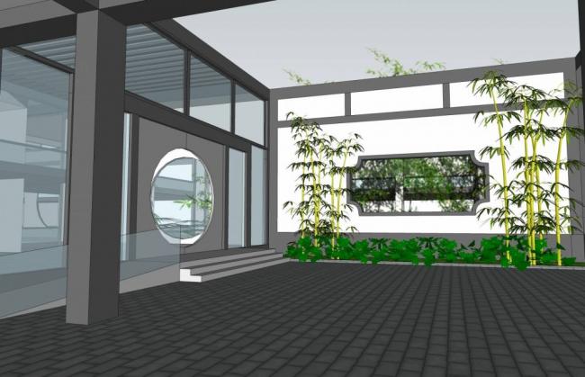 Sketchup文化模型|博物馆，单层，中式风格，文化建筑