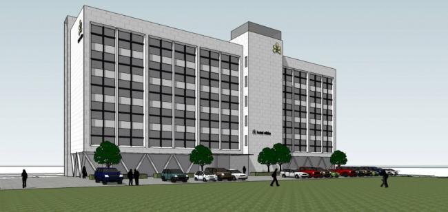 Sketchup酒店模型|多层酒店，办公，现代风格