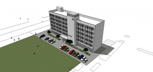 Sketchup酒店模型|多层酒店，办公，现代风格