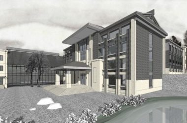 Sketchup办公模型|多层办公建筑，商业建筑，中式风格，景观设计，水景-BIM建筑网