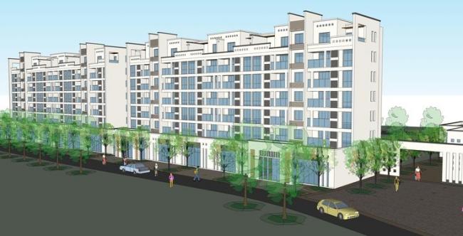 Sketchup住宅模型|多层住宅小区，中式风格，规划设计，居住建筑