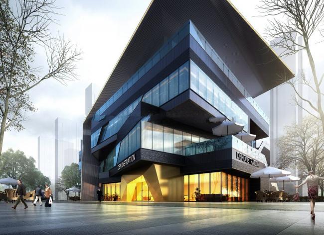 Sketchup商业模型|多层售楼处，商业建筑，现代风格