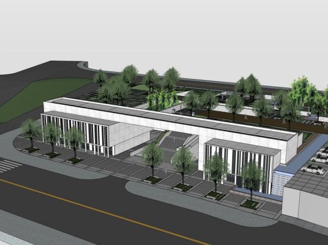 Sketchup文化模型|展览馆，新中式风格，文化建筑