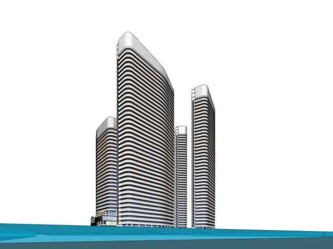 Sketchup酒店模型|高层酒店，现代风格，商业，娱乐休闲设施