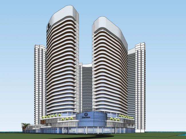 Sketchup酒店模型|高层酒店，现代风格，商业，娱乐休闲设施