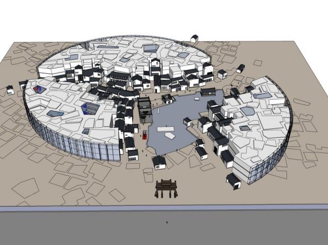 Sketchup文化模型|博物馆，新中式风格，文化建筑