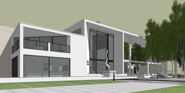 Sketchup商业模型|生态餐厅，商业建筑，现代风格