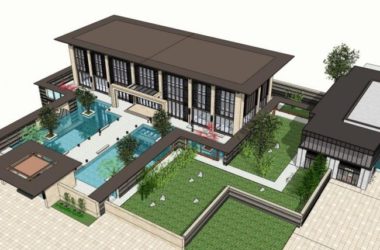 Sketchup商业模型|商业会所，新中式风格-BIM建筑网