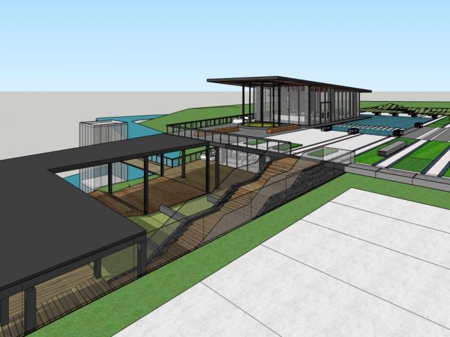 Sketchup商业模型|多层会所，商业建筑，现代风格