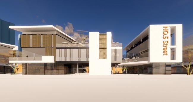 Sketchup商业模型|多层沿街商业，现代风格