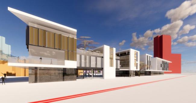 Sketchup商业模型|多层沿街商业，现代风格