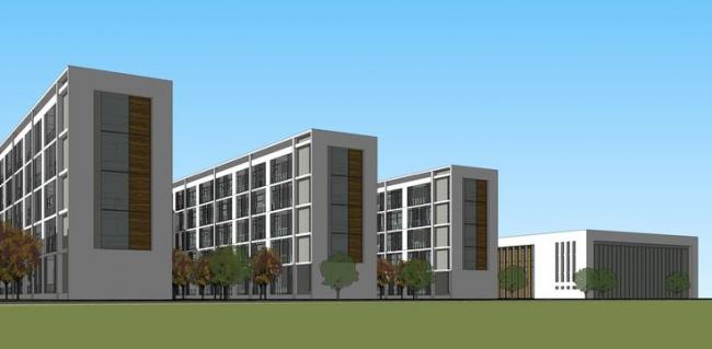 Sketchup学校模型|多层学校，教学楼，操场，现代风格，教育建筑，校园规划