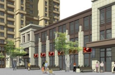 Sketchup住宅模型|高层住宅，商业街，底层商业，居住建筑，现代风格-BIM建筑网