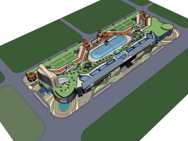 Sketchup商业模型|多层商场，购物城，商业建筑，现代风格