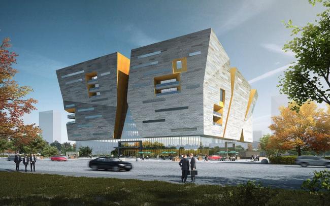 Sketchup文化模型|多层文化中心，现代风格，文化建筑