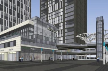 Sketchup办公模型|高层写字楼，办公，现代风格，底层商业，商业裙房-BIM建筑网