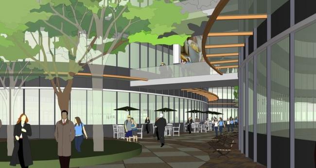 Sketchup综合体模型|高层商业综合体，办公写字楼，商业裙房，现代风格