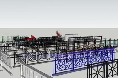 Sketchup素材模型|栏杆-BIM建筑网