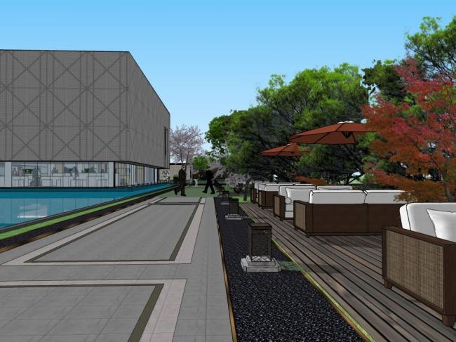 Sketchup商业模型|会所，现代风格，商业，娱乐休闲设施