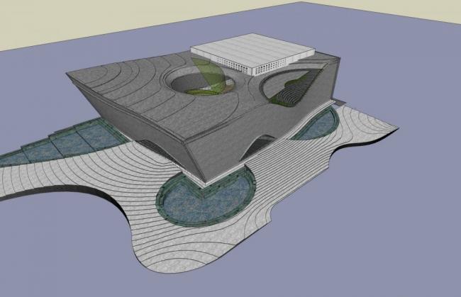 Sketchup文化模型|多层博物馆，现代风格，文化建筑