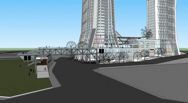 Sketchup办公模型|超高层酒店办公，现代风格