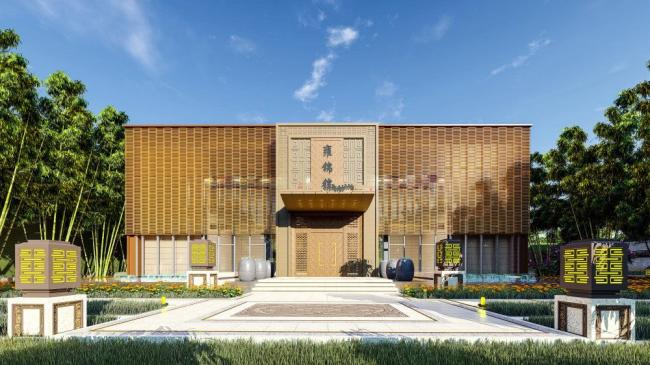 Sketchup商业模型|售楼处，新中式风格，商业建筑