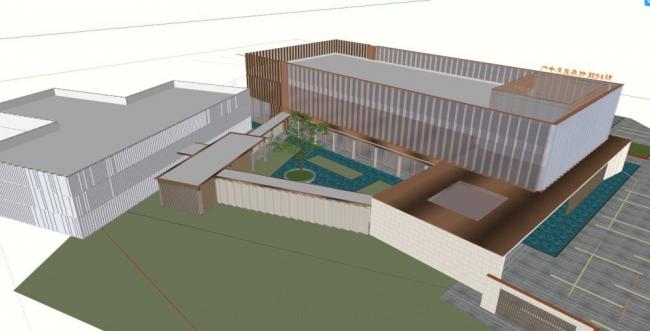 Sketchup商业模型|会所，现代风格，商业建筑