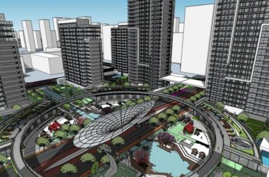 Sketchup综合体模型|超高层商业综合体，办公酒店，现代风格-BIM建筑网