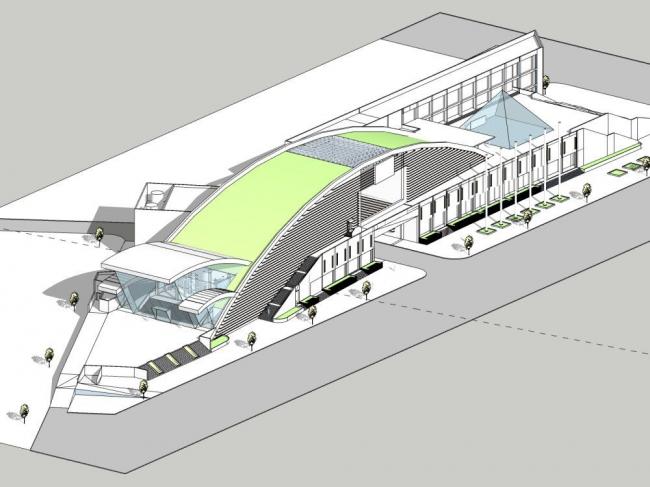 Sketchup文化模型|展览馆，现代风格，文化建筑