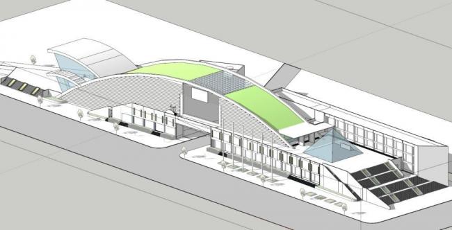 Sketchup文化模型|展览馆，现代风格，文化建筑